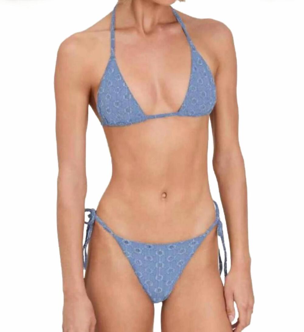 NEW DEVON WINDSOR elis triangle bikini top in capri
